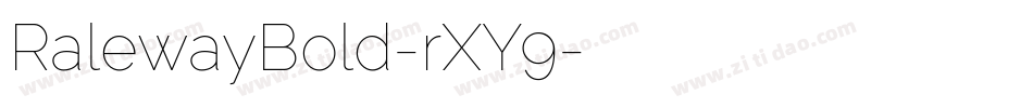RalewayBold-rXY9字体转换
