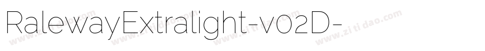 RalewayExtralight-v02D字体转换
