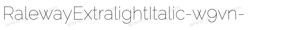 RalewayExtralightItalic-w9vn字体转换