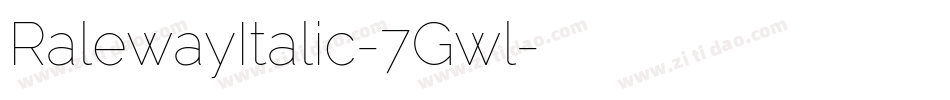 RalewayItalic-7Gwl字体转换