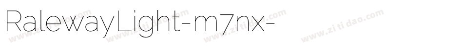 RalewayLight-m7nx字体转换