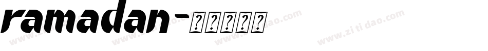 ramadan字体转换