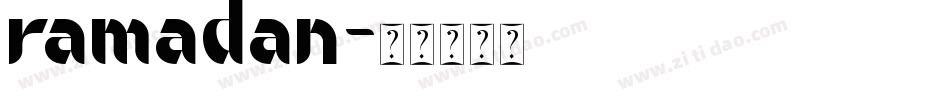 ramadan字体转换