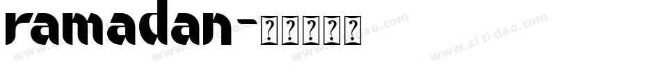 ramadan字体转换