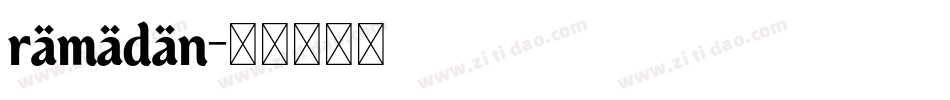 ramadan字体转换