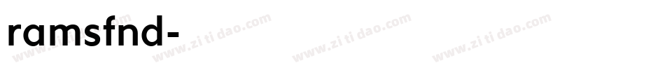 ramsfnd字体转换