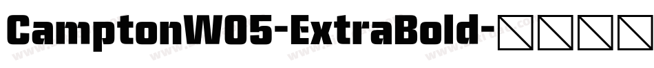 CamptonW05-ExtraBold字体转换