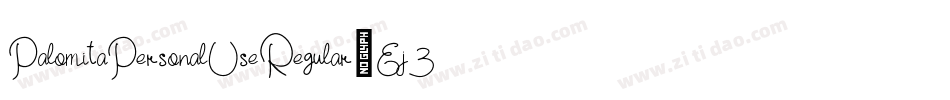 PalomitaPersonalUseRegular-Ej3r字体转换