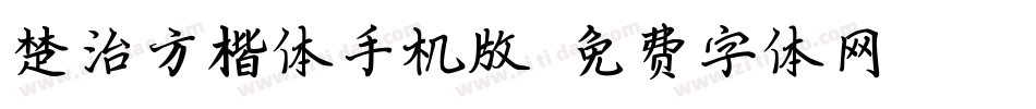 楚治方楷体手机版字体转换