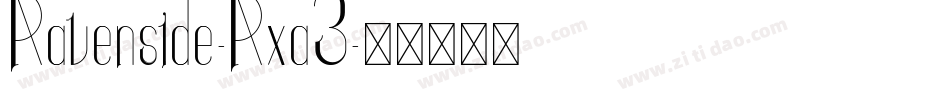 Ravenside-Rxa3字体转换