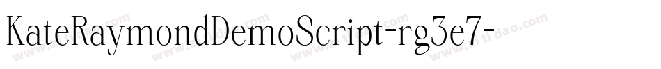 KateRaymondDemoScript-rg3e7字体转换