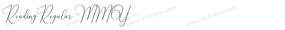ReadingRegular-MM6Y字体转换