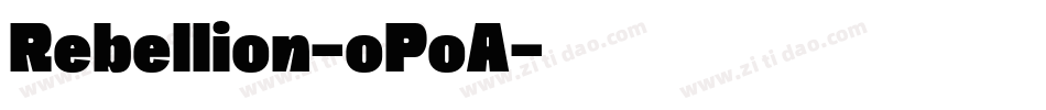 Rebellion-oPoA字体转换