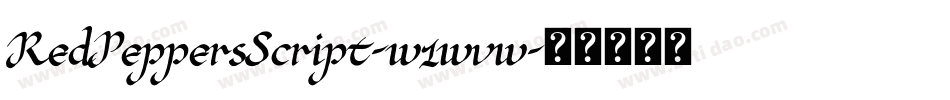 RedPeppersScript-w1wvw字体转换