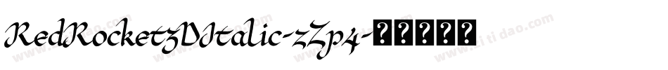 RedRocket3DItalic-zZp4字体转换