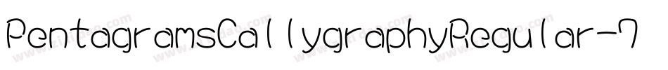 PentagramsCallygraphyRegular-707K字体转换