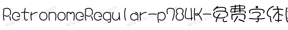 RetronomeRegular-p784K字体转换