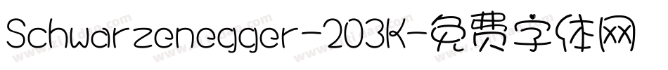 Schwarzenegger-203K字体转换