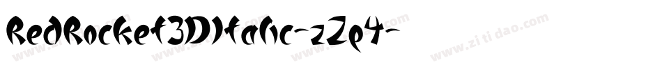 RedRocket3DItalic-zZp4字体转换