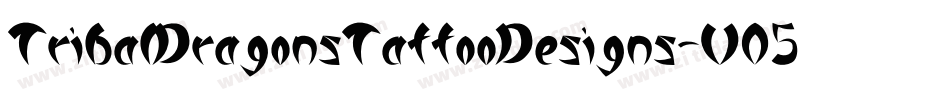 TribalDragonsTattooDesigns-V05y字体转换