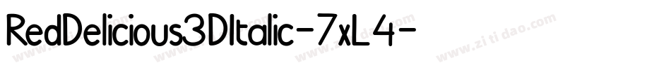 RedDelicious3DItalic-7xL4字体转换
