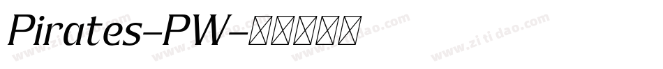 Pirates-PW字体转换