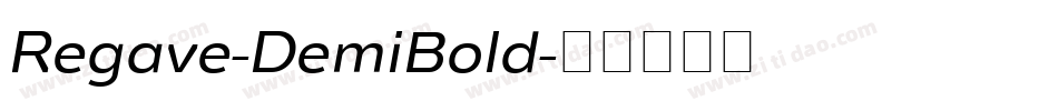 Regave-DemiBold字体转换