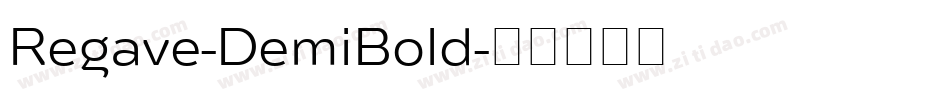 Regave-DemiBold字体转换