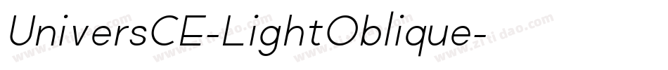 UniversCE-LightOblique字体转换