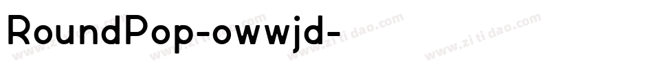 RoundPop-owwjd字体转换