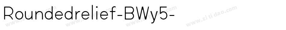 Roundedrelief-BWy5字体转换