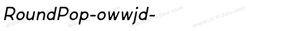 RoundPop-owwjd字体转换