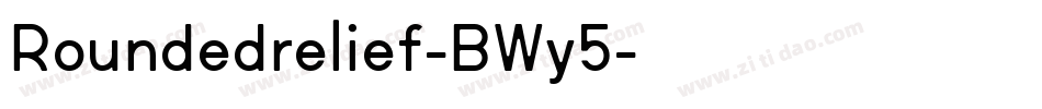 Roundedrelief-BWy5字体转换
