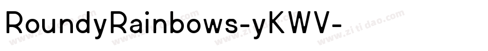 RoundyRainbows-yKWV字体转换
