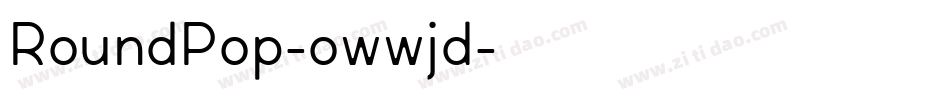 RoundPop-owwjd字体转换
