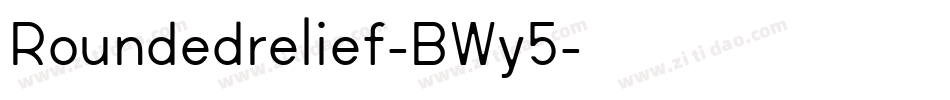 Roundedrelief-BWy5字体转换
