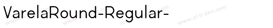VarelaRound-Regular字体转换