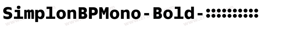 SimplonBPMono-Bold字体转换