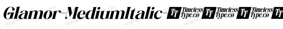 Glamor-MediumItalic字体转换