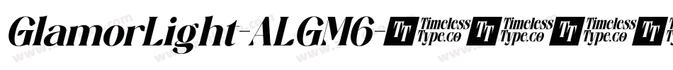 GlamorLight-ALGM6字体转换