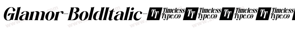 Glamor-BoldItalic字体转换