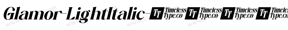 Glamor-LightItalic字体转换