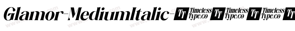 Glamor-MediumItalic字体转换