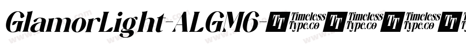 GlamorLight-ALGM6字体转换