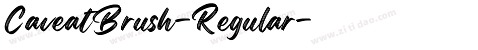 CaveatBrush-Regular字体转换
