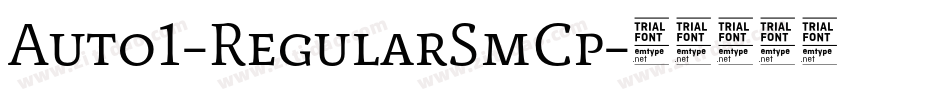 Auto1-RegularSmCp字体转换