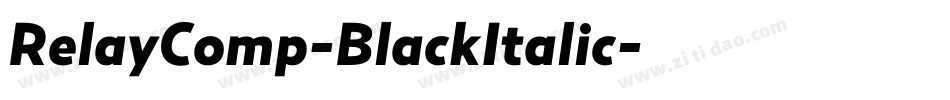 RelayComp-BlackItalic字体转换