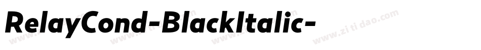 RelayCond-BlackItalic字体转换