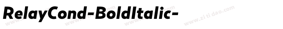 RelayCond-BoldItalic字体转换