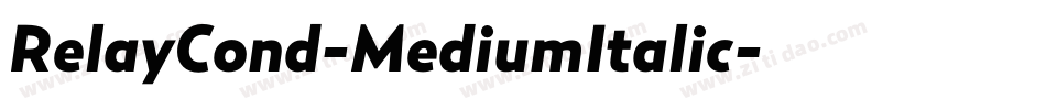 RelayCond-MediumItalic字体转换